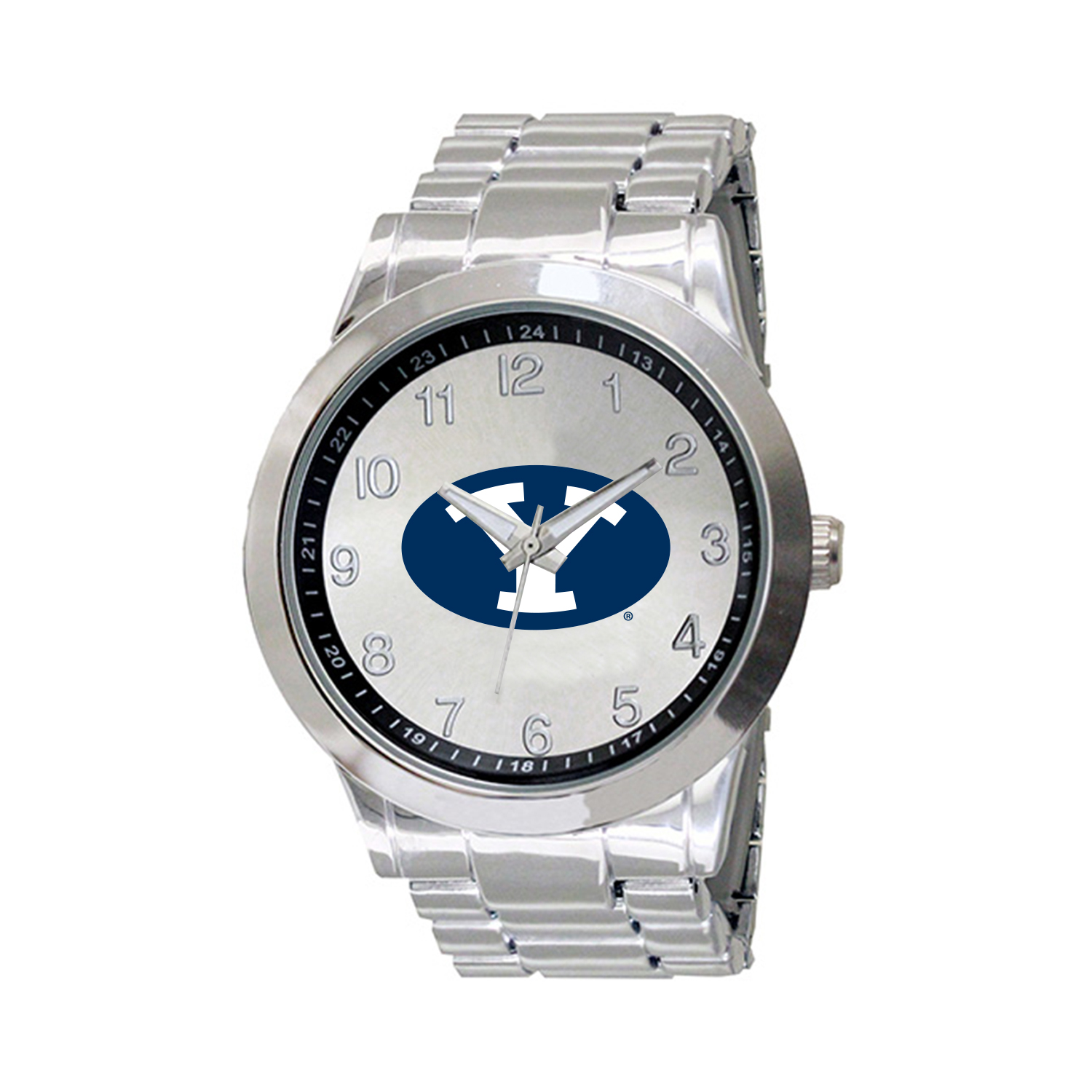 Men's Silver BYU Cougars Integris Stainless Steel Watch