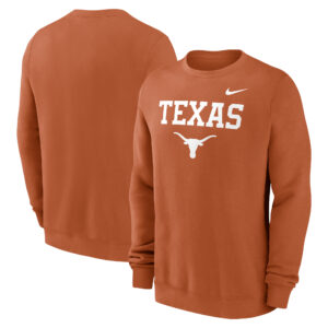 Men's Nike Texas Orange Texas Longhorns Primetime Primary Stack Pullover Sweatshirt