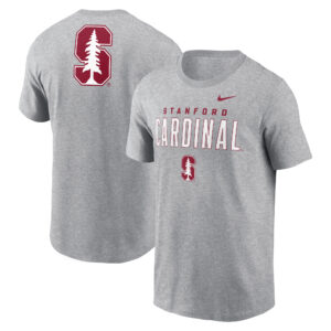 Men's Nike Heather Gray Stanford Cardinal Campus 2-Hit Primary Mascot T-Shirt