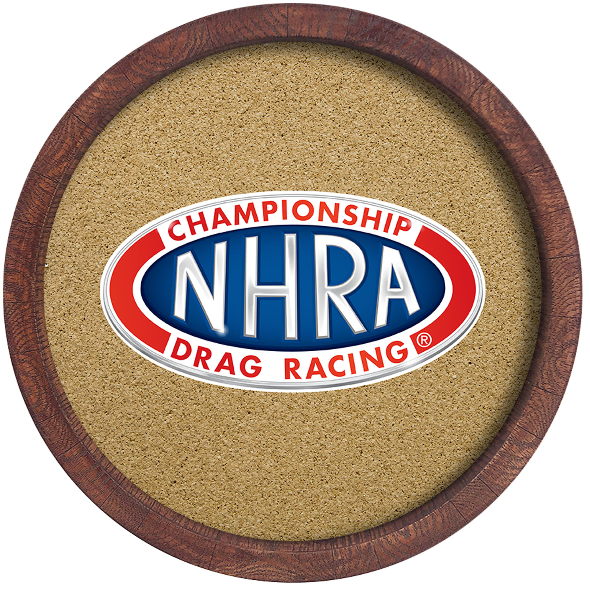 NHRA Championship Drag Racing 20.5" Barrel Top Cork Note Board