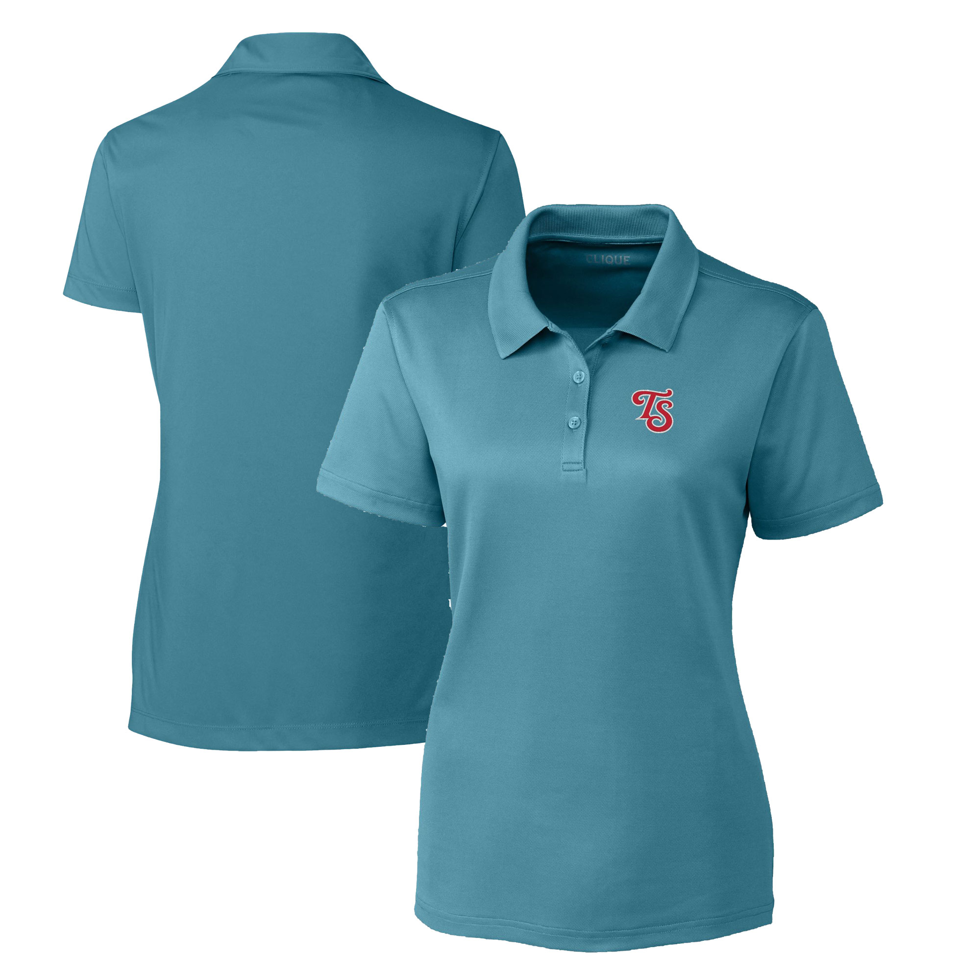 Women's Cutter & Buck Blue Tennessee Smokies Clique Spin Eco Performance Pique Women's Polo