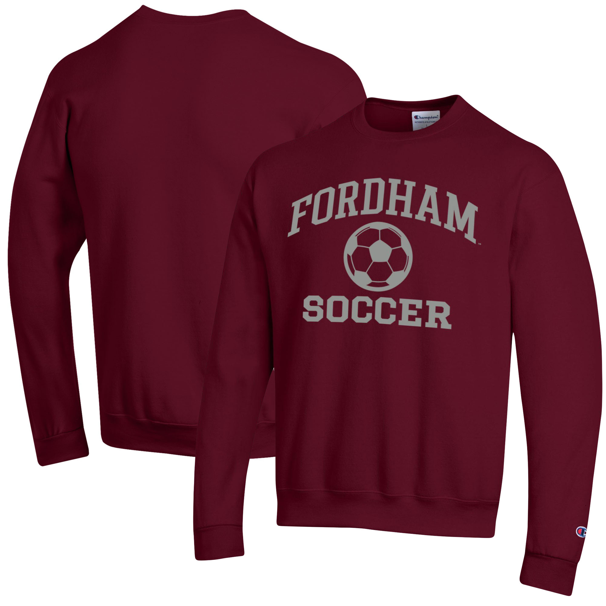 Men's Champion Maroon Fordham Rams Soccer Icon Powerblend Pullover Sweatshirt