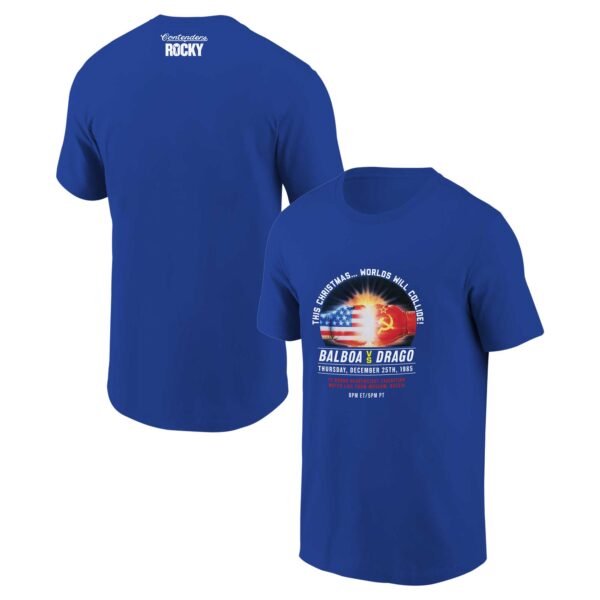 Unisex Contenders Clothing Royal Rocky Worlds Will Collide T-Shirt - Image 7