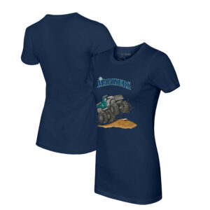 Women's Tiny Turnip Navy Seattle Mariners Monster Truck T-Shirt