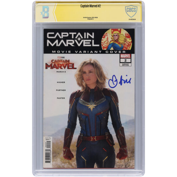 Brie Larson Captain Marvel Autographed #2 Comic Book - Signed in Blue Ink - CBCS AUTO 10 - Image 7