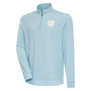 Men's Antigua Powder Blue Las Vegas Raiders Bright Quarter-Zip Pullover Top