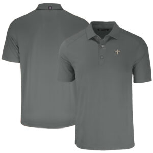 Men's Cutter & Buck Gray New Orleans Saints Primary Mark Big & Tall Forge Eco Stretch Recycled Polo