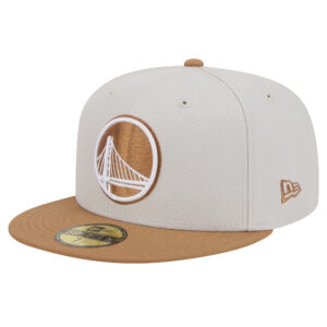 Men's New Era Cream/Tan Golden State Warriors Color Pack 59FIFTY Fitted Hat