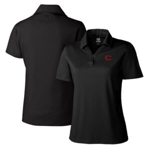 Women's Cutter & Buck Black Cincinnati Reds City Connect DryTec Genre Textured Solid Polo