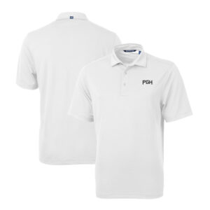 Men's Cutter & Buck White Pittsburgh Pirates City Connect Virtue Eco Pique Recycled Big & Tall Polo