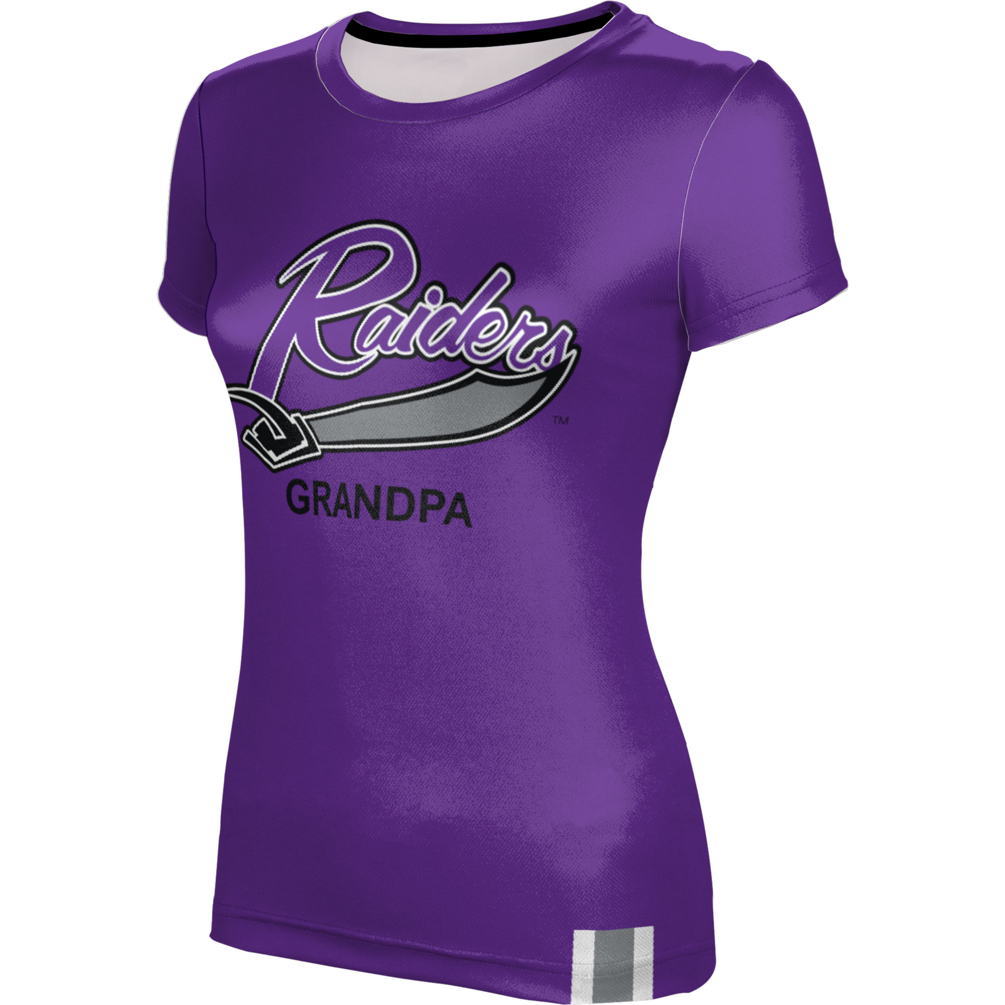 Women's ProSphere Purple Mount Union Purple Raiders Grandpa Performance T-Shirt - Image 3