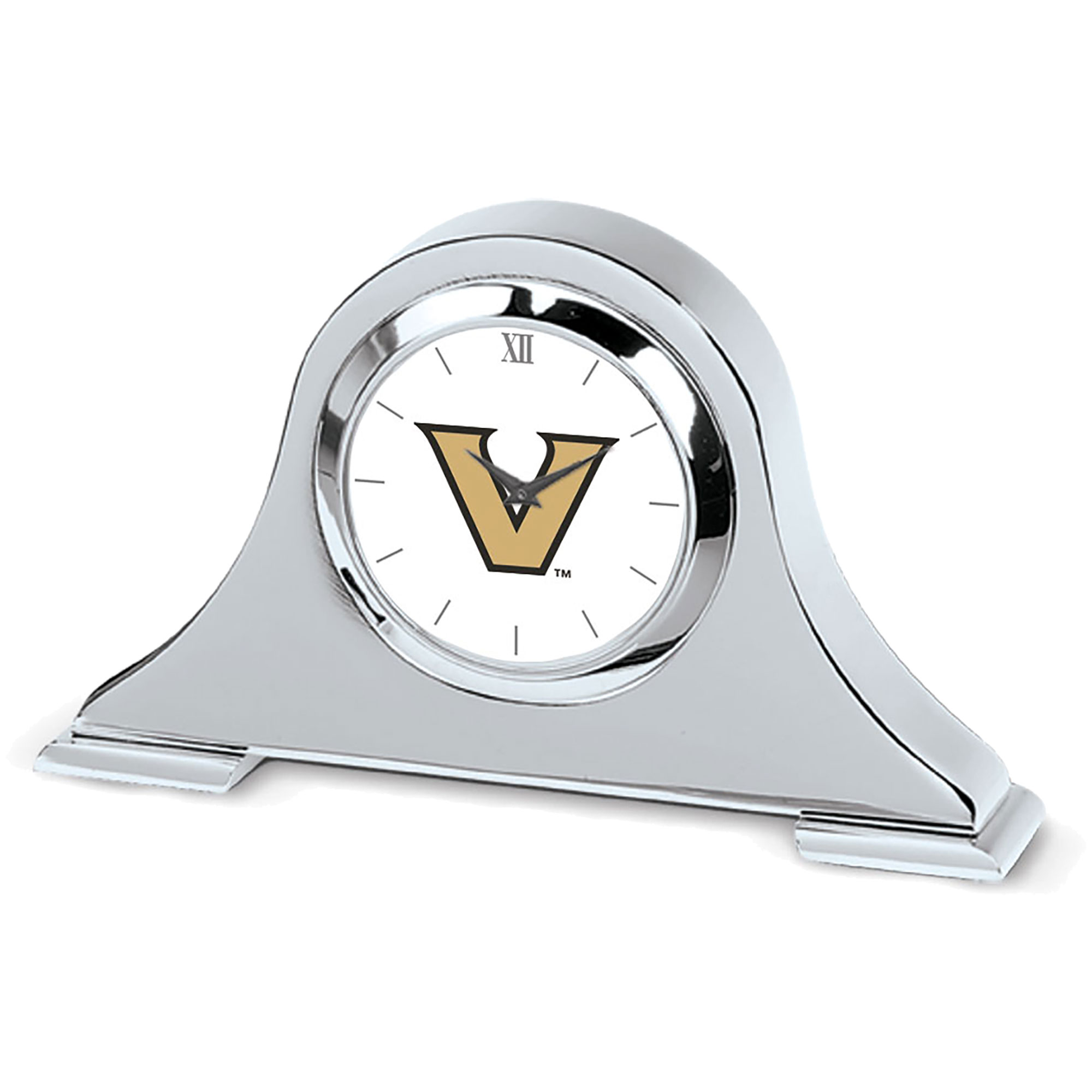 Silver Vanderbilt Commodores Napoleon Desk Clock
