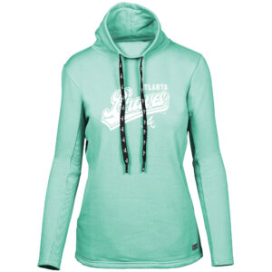 Women's Levelwear  Mint Atlanta Braves  Loop Sweep Pullover Sweatshirt