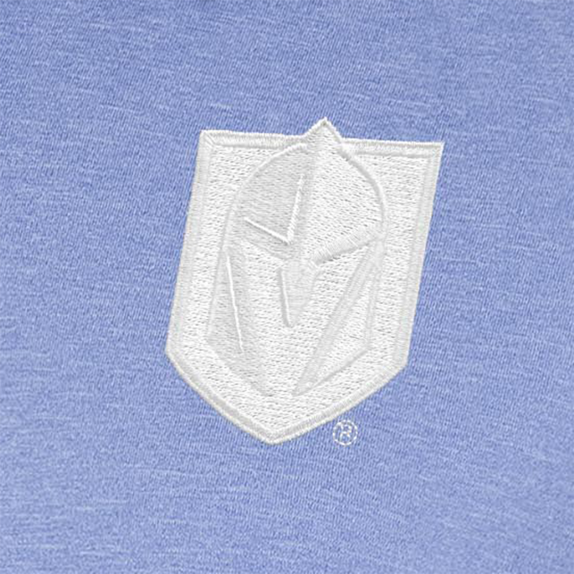 Women's Antigua Lavender Vegas Golden Knights White Logo Matter Polo - Image 3