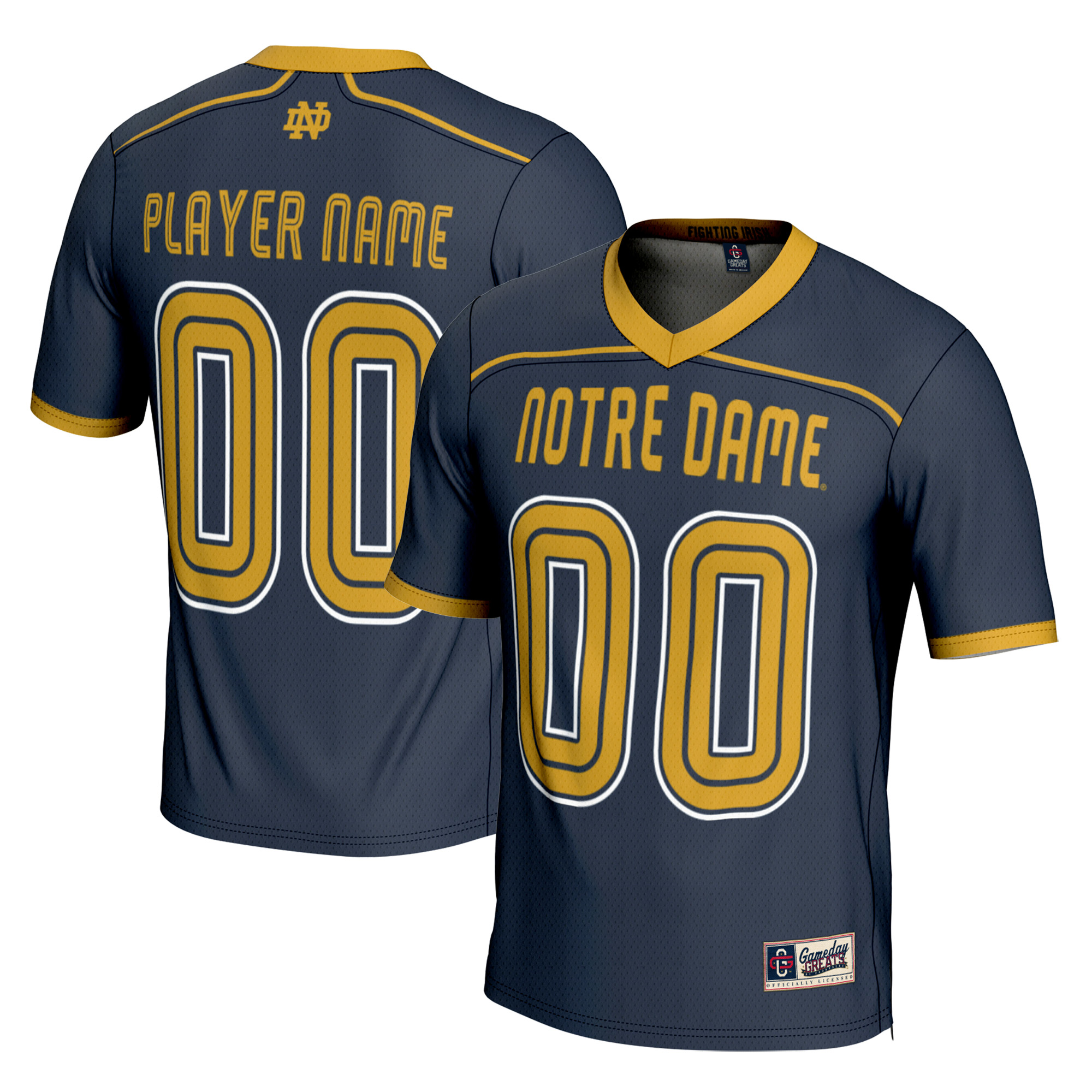 Youth GameDay Greats Navy Notre Dame Fighting Irish Men's Lacrosse NIL Lightweight Jersey