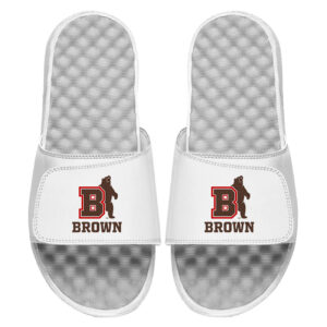 Unisex ISlide White Brown Bears Primary Logo Slide Sandals