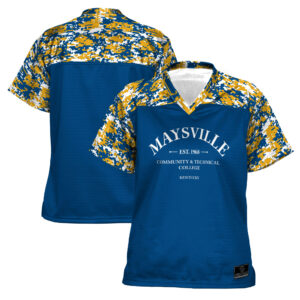 Women's ProSphere  Blue Maysville Community and Technical College Camo Football Jersey