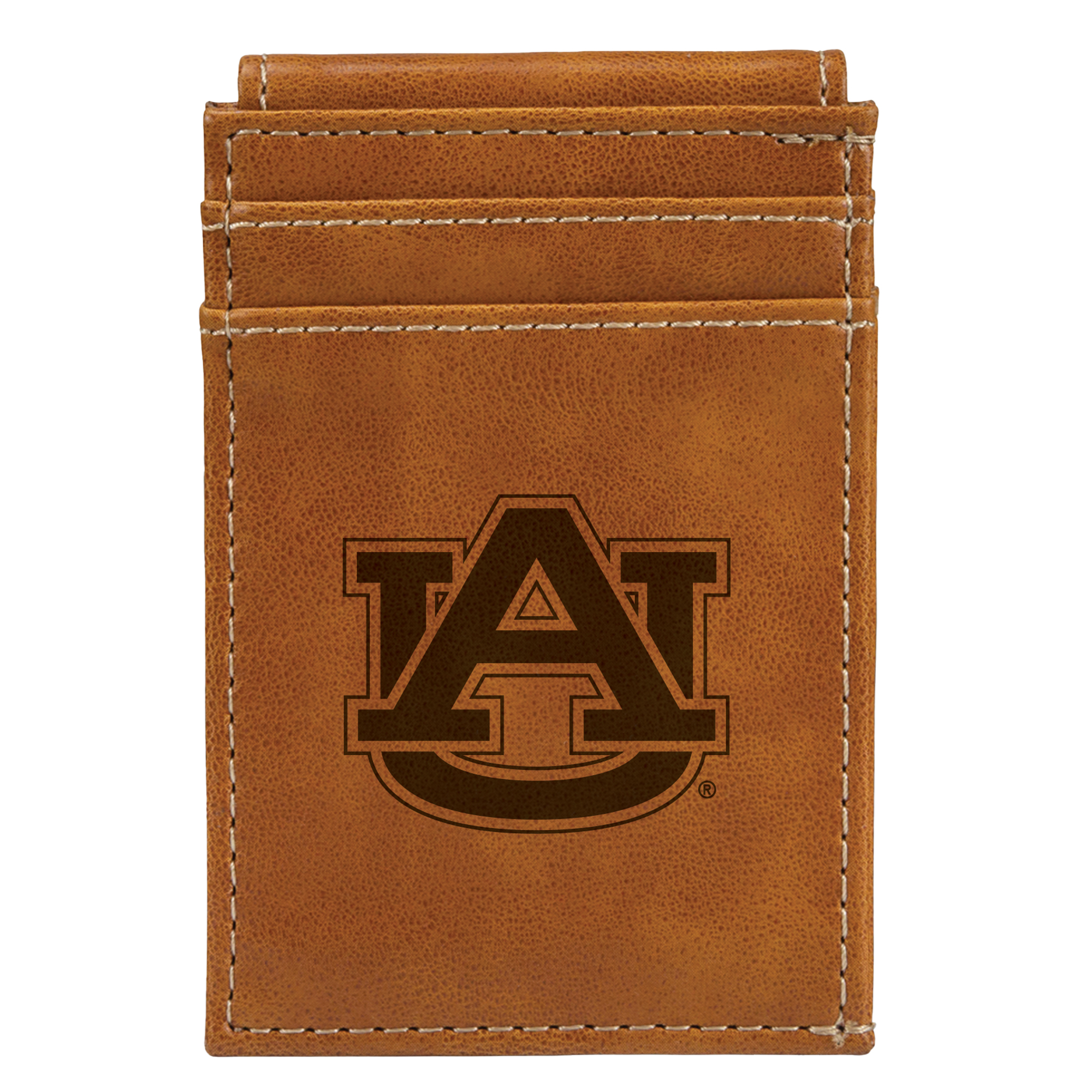 Brown Auburn Tigers Front Pocket Wallet