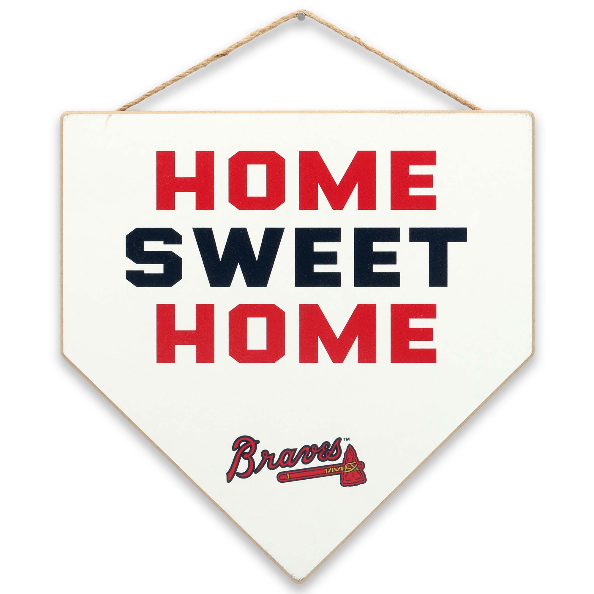 Atlanta Braves Home Sweet Home Hanging Wood Sign - Image 6