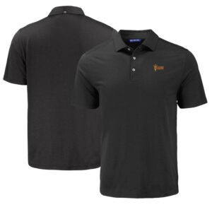 Men's Cutter & Buck Black Arizona State Sun Devils Coastline Epic Comfort Eco Recycled Polo