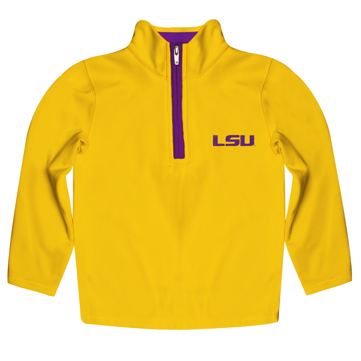 Youth Vive La Fete Gold LSU Tigers Impressions Artwork Quarter-Zip Jacket - Image 3