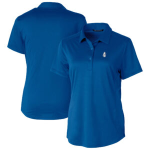 Women's Cutter & Buck Royal Chicago Cubs Cooperstown Collection DryTec Prospect Textured Stretch Polo
