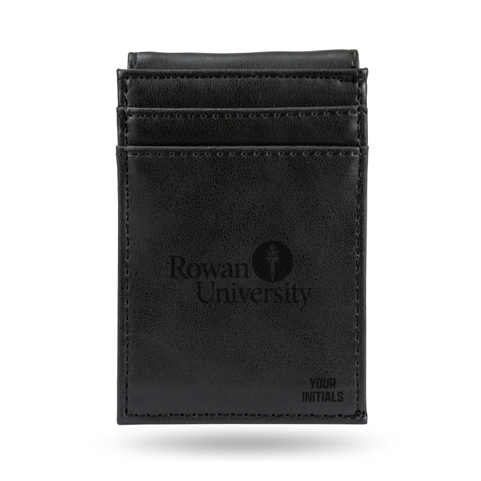 Black Rowan Profs Personalized Front Pocket Wallet