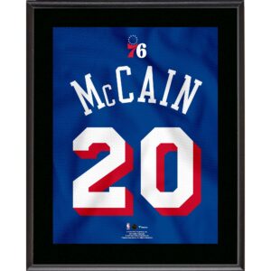 Jared McCain Philadelphia 76ers 10.5" x 13" Jersey Number Sublimated Player Plaque