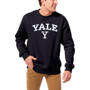 Men's League Collegiate Wear Navy Yale Bulldogs Essentials 2.0 Fleece Pullover Sweatshirt