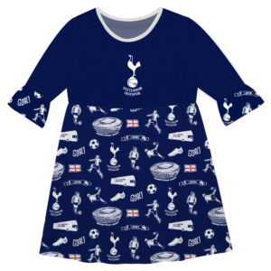 Girls Youth Vive La Fete  Navy Tottenham Hotspur Impressions Artwork Amy 3/4-Sleeve Dress