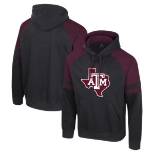 Men's Colosseum  White Texas A&M Aggies Todd Raglan Pullover Hoodie
