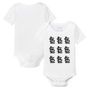 Infant Tiny Turnip  White St. Louis Cardinals Logo Grid Bodysuit