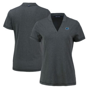 Women's Cutter & Buck Heather Black Florida Gators  Forge Heathered Stretch Blade Top