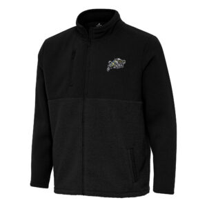 Men's Antigua Black Navy Midshipmen Daily Fused Full-Zip Jacket