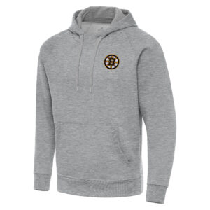 Men's Antigua Heather Gray Boston Bruins Big & Tall Victory Pullover Hoodie