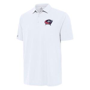Men's Antigua White Columbus Blue Jackets Era Polo