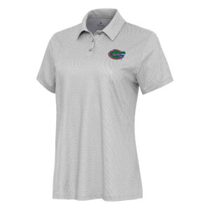 Women's Antigua  White Florida Gators Rings Polo