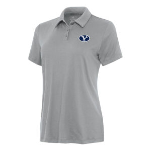 Women's Antigua Gray BYU Cougars Reprocess Polo