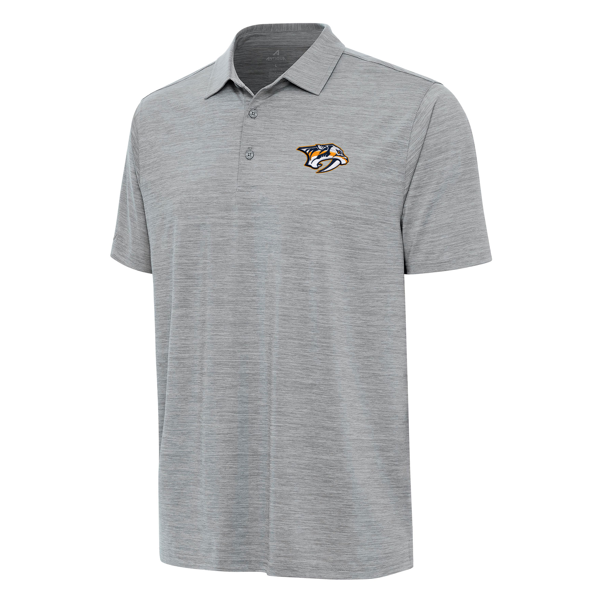Men's Antigua Heather Gray Nashville Predators Layout Polo