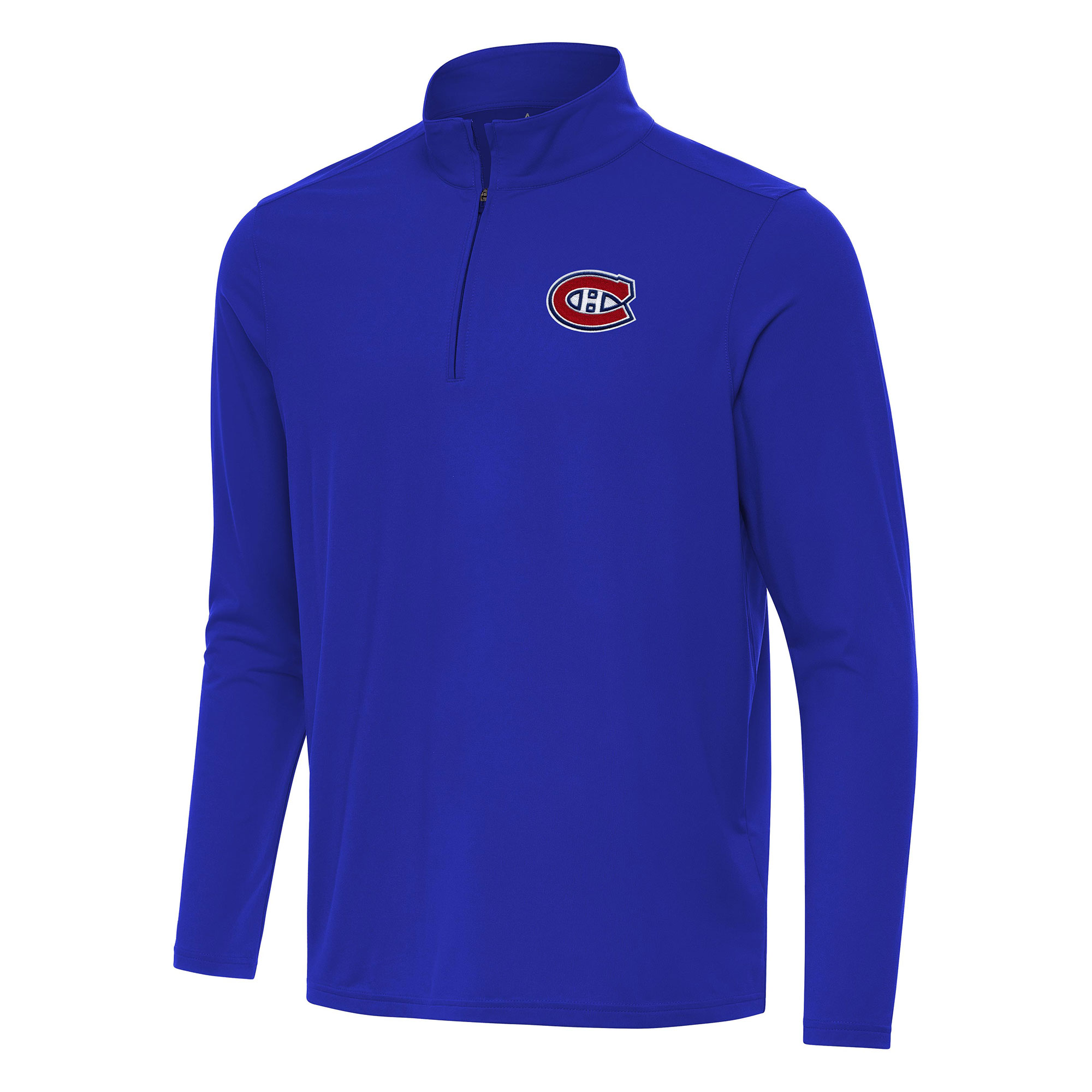 Men's Antigua Royal Montreal Canadiens Intent Quarter-Zip Top