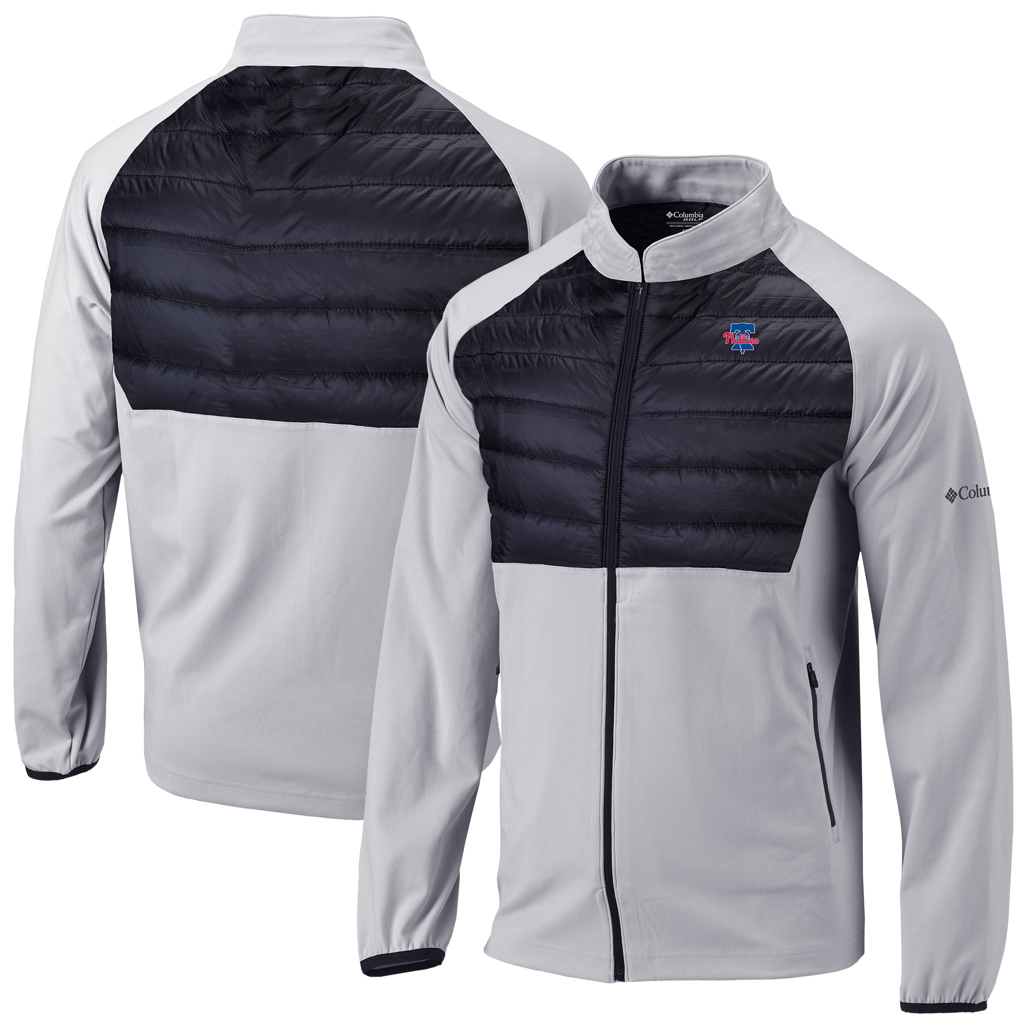 Men's Columbia Gray Philadelphia Phillies Omni-Wick In The Element Full-Zip Jacket