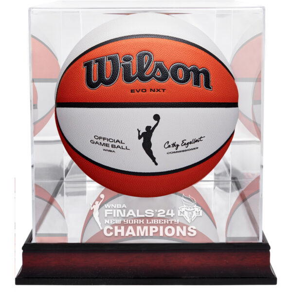 New York Liberty 2024 WNBA Finals Champions Classic Basketball Display Case