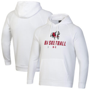 Men's Under Armour White Gardner-Webb Bulldogs Basketball Rival Raglan Fleece Pullover Hoodie