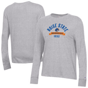 Women's Champion  Gray Boise State Broncos Core Long Sleeve T-Shirt