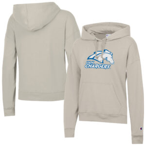 Women's Champion  Oatmeal UAH Chargers Powerblend Fleece Pullover Hoodie