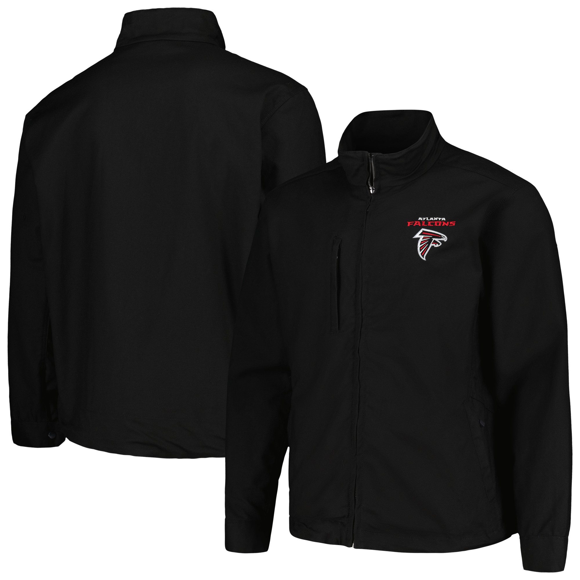 Men's Dunbrooke Black Atlanta Falcons Journey Workwear Tri-Blend Full-Zip Jacket - Image 2