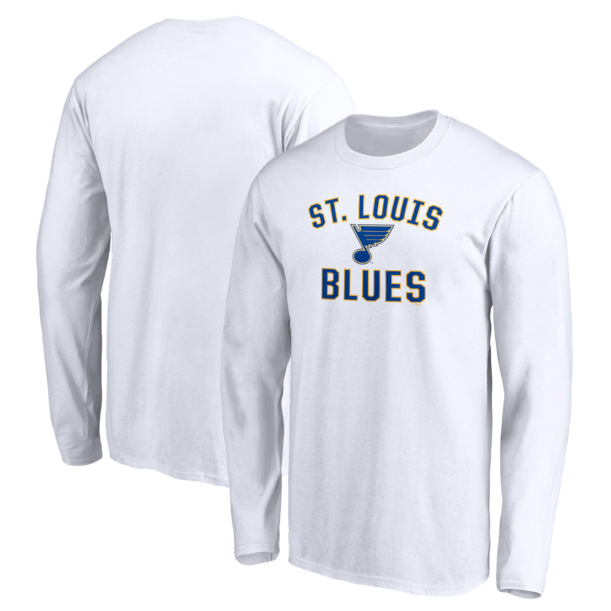 Men's White St. Louis Blues Victory Arch Long Sleeve T-Shirt
