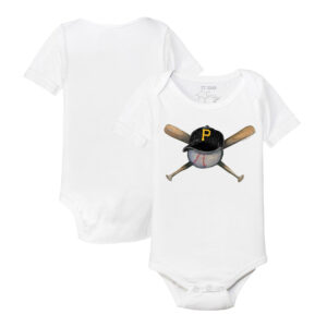 Infant Tiny Turnip White Pittsburgh Pirates Hat Crossbats Bodysuit