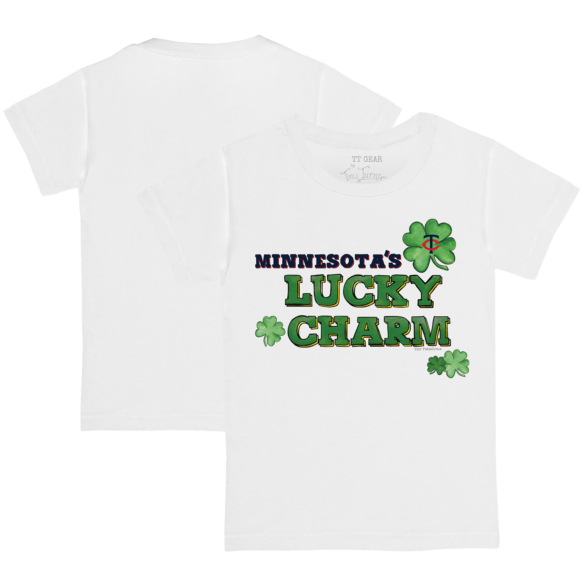 Toddler Tiny Turnip White Minnesota Twins Lucky Charm T-Shirt