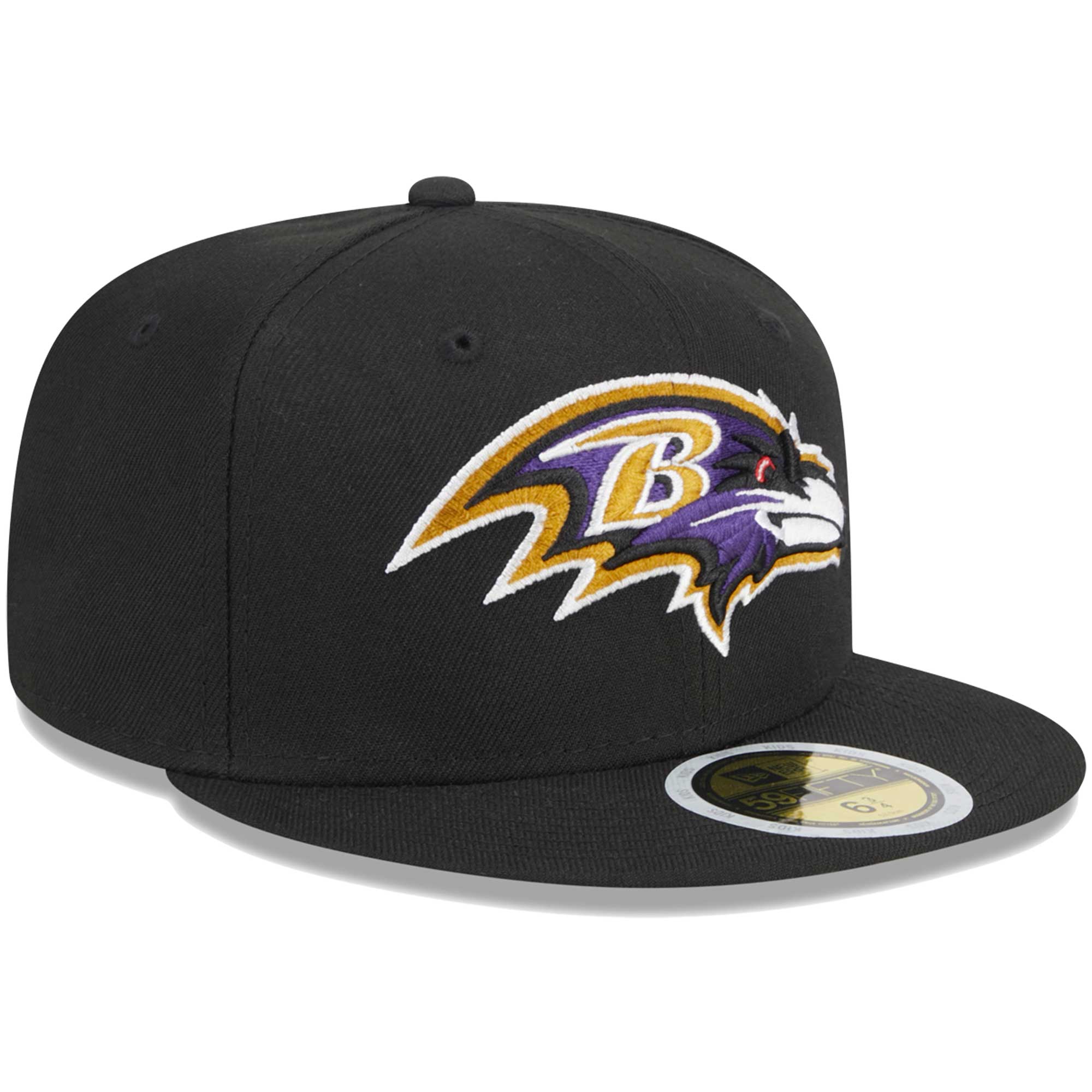 Youth New Era Black Baltimore Ravens Main 59FIFTY Fitted Hat - Image 4